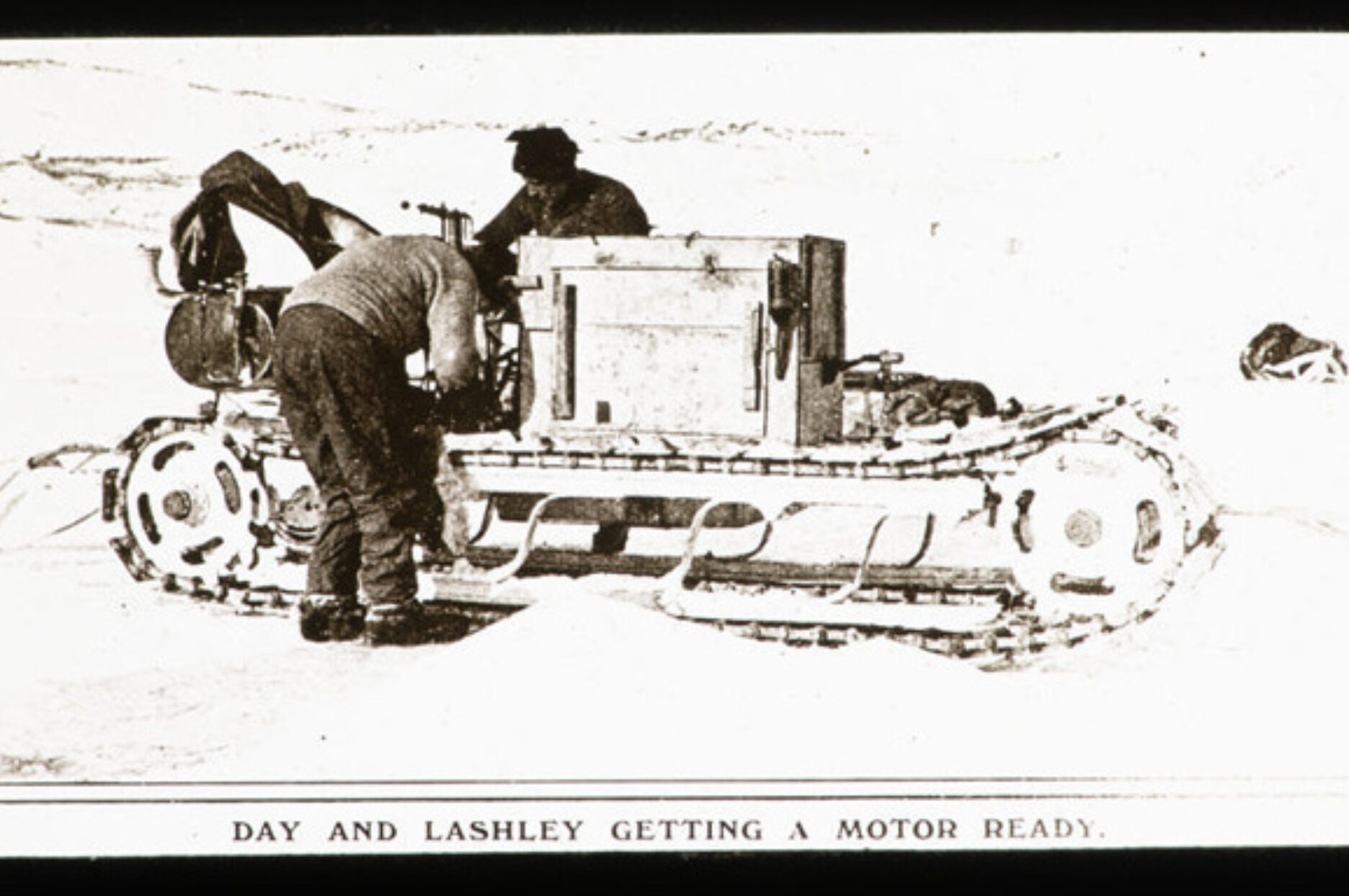Day and lashley with sleigh